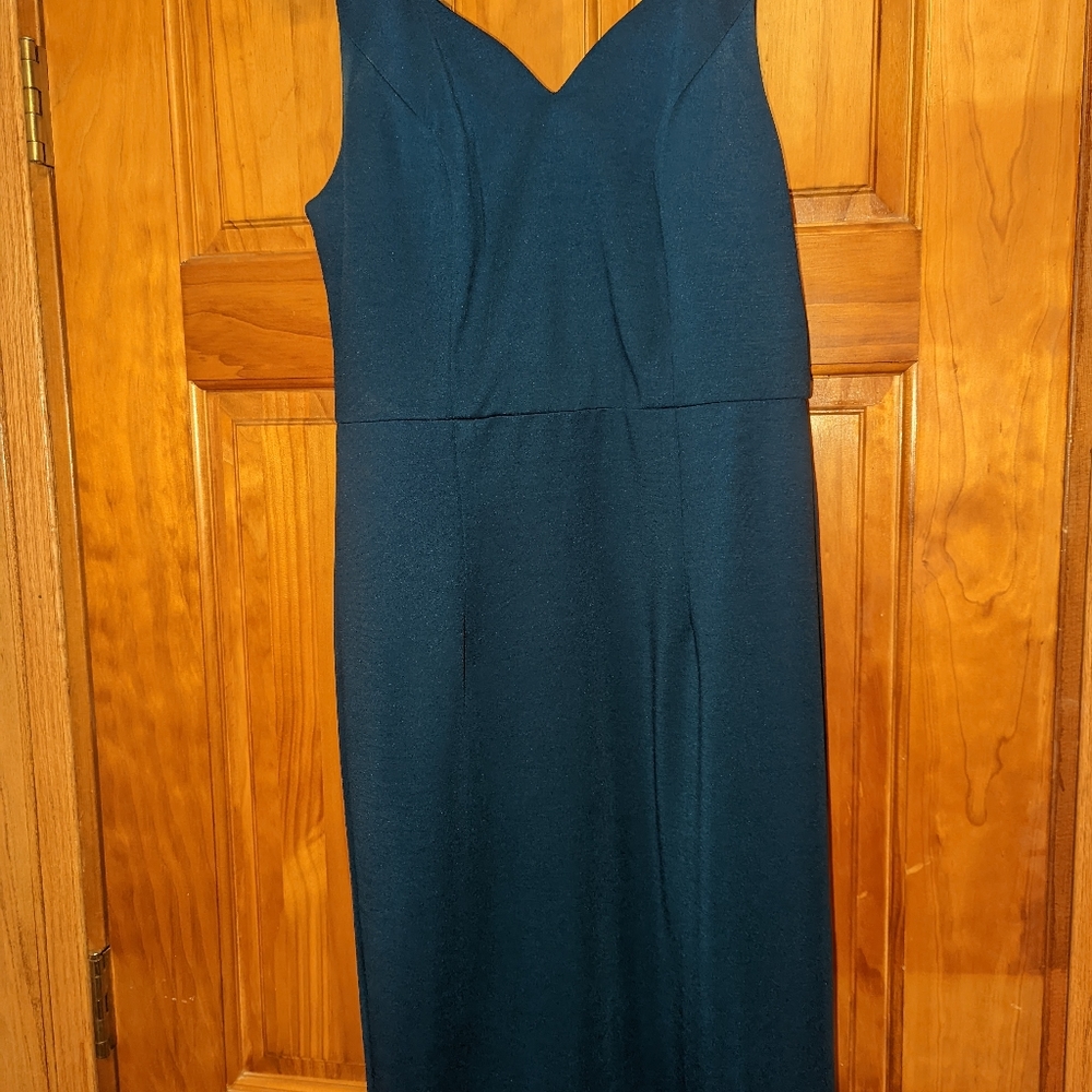 Navy Blue Knee Length Dress